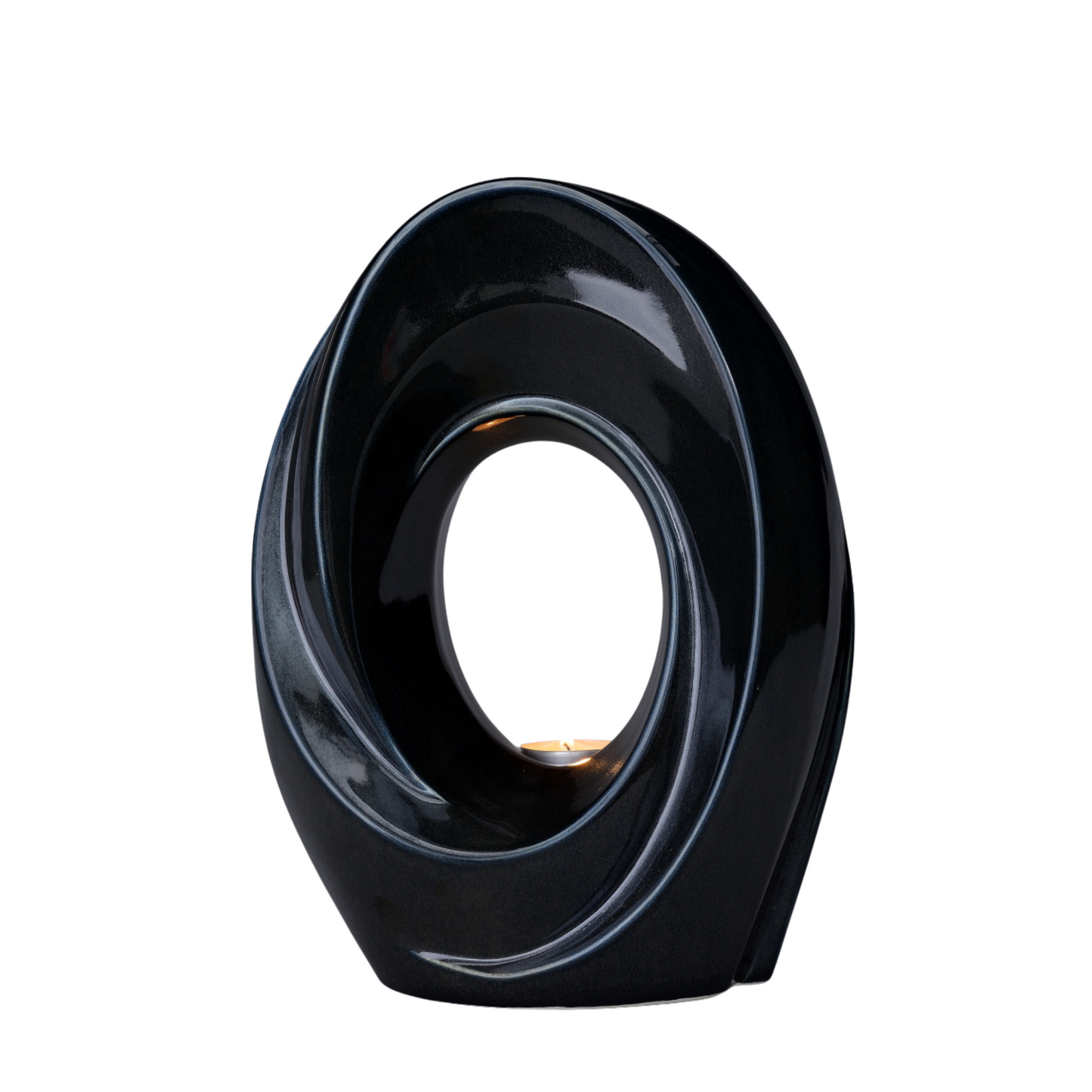 Handmade Cremation Urn for Ashes "The Passage" - Large Urn | Black Gloss