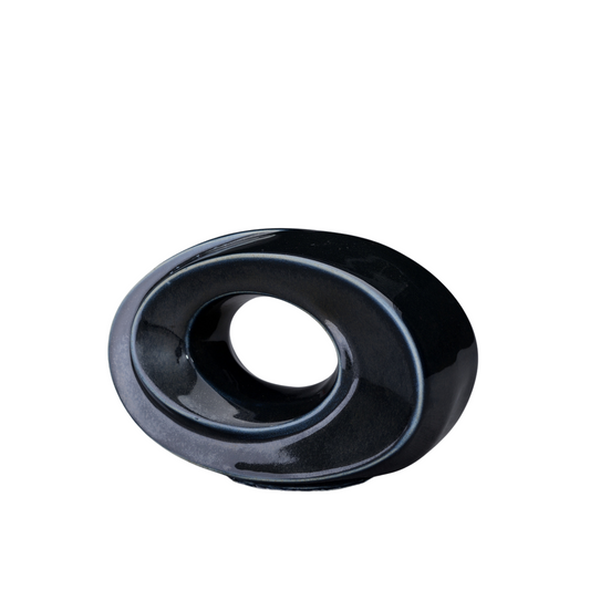 Handmade Cremation Keepsake Urn "The Passage" - Small Urn | Black Gloss