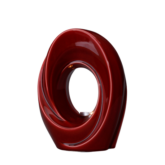 Handmade Cremation Urn for Ashes "The Passage" - Large Urn | Red