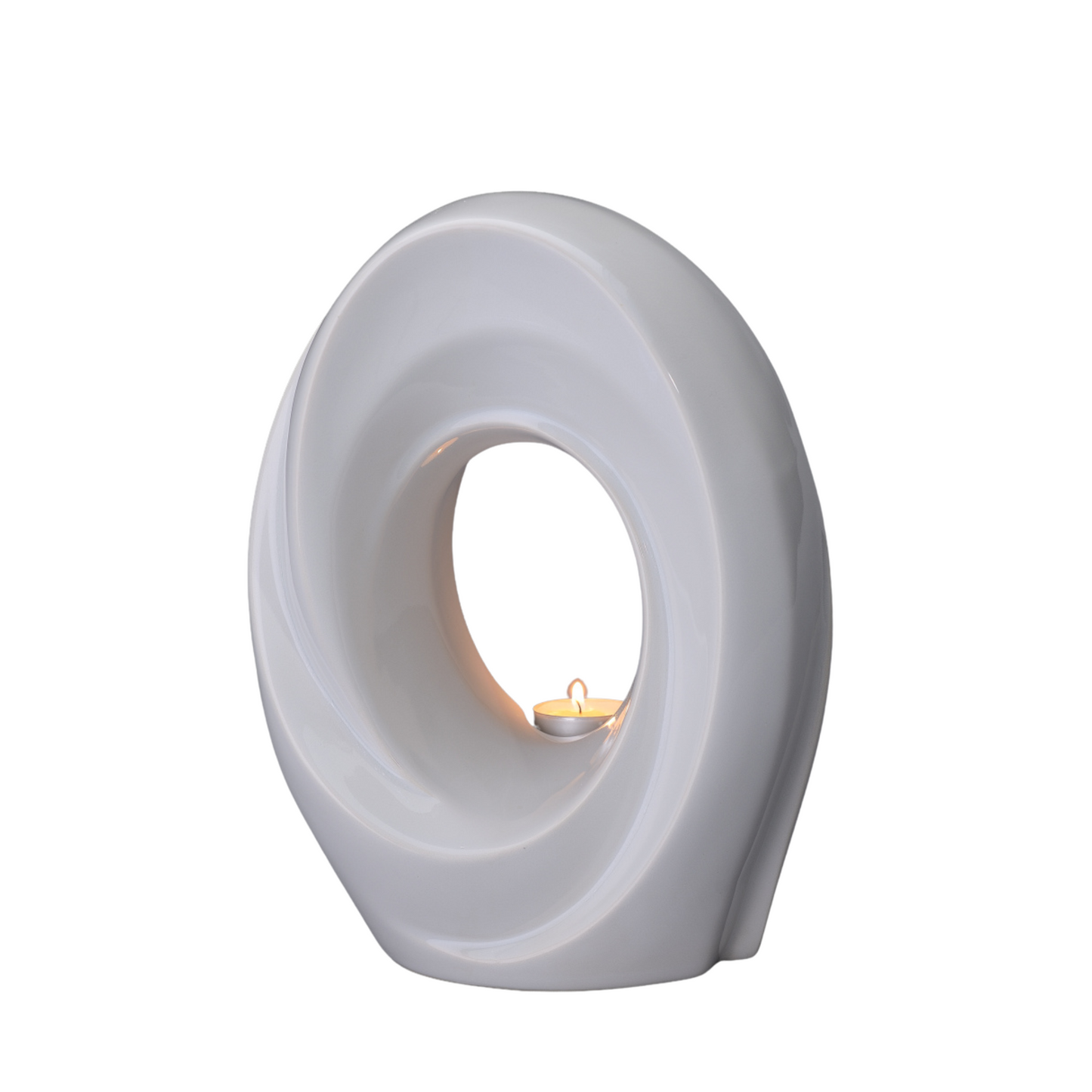 Handmade Cremation Urn for Ashes "The Passage" - Large Urn | White