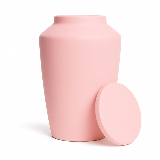 Handmade Cremation Urn for Ashes - Large Urn | Pink