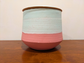 Adult Cremation Urn - White with Pink & Blue