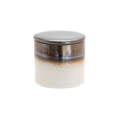 Bronze & White Ceramic Keepsake Cremation Urn