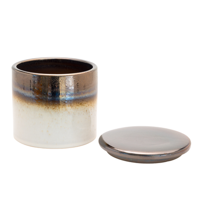 Bronze & White Ceramic Keepsake Cremation Urn