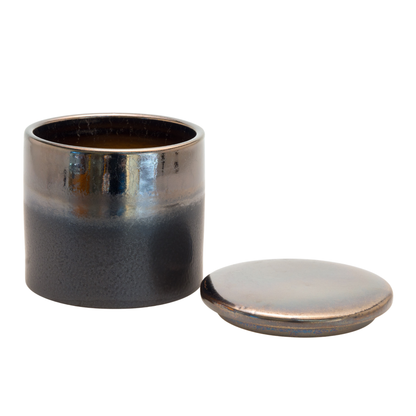 Bronze & Black Ceramic Keepsake Cremation Urn