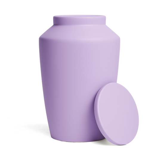 Handmade Cremation Urn for Ashes - Large Urn | Lavender Purple