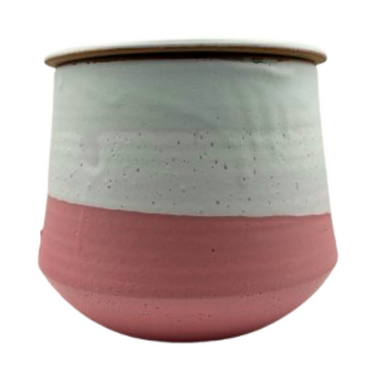 Adult Cremation Urn - White with Pink & Blue