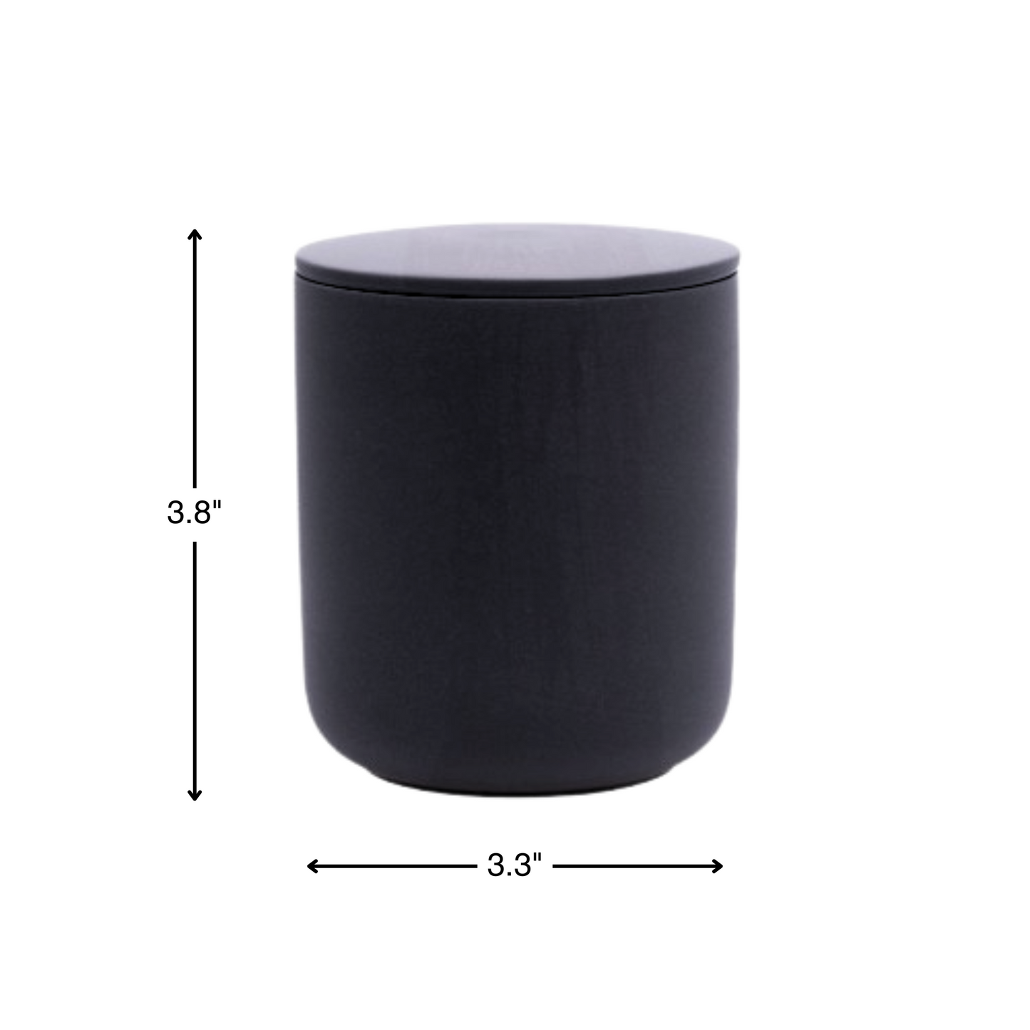 Charcoal Black Ceramic Keepsake Cremation Urn