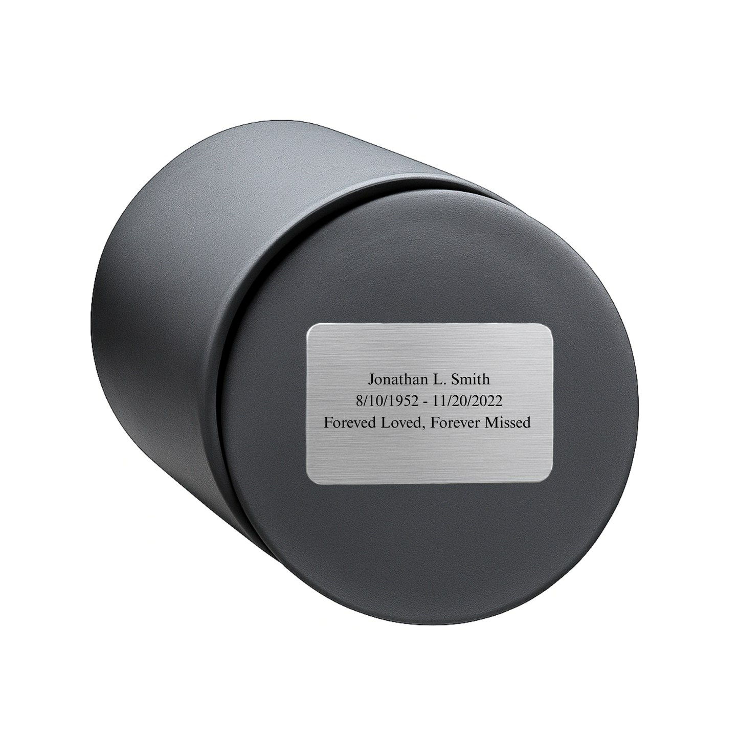 Charcoal Black Ceramic Keepsake Cremation Urn