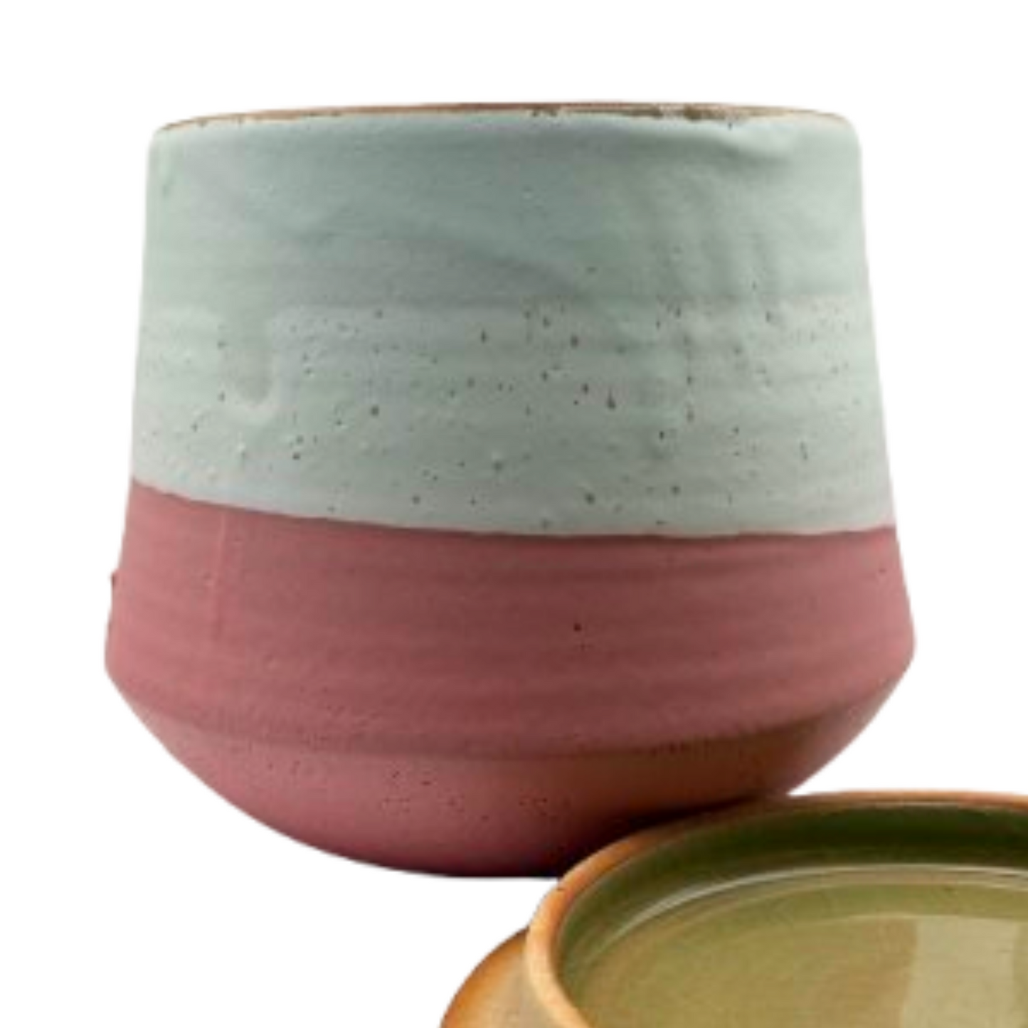 Adult Cremation Urn - White with Pink & Blue