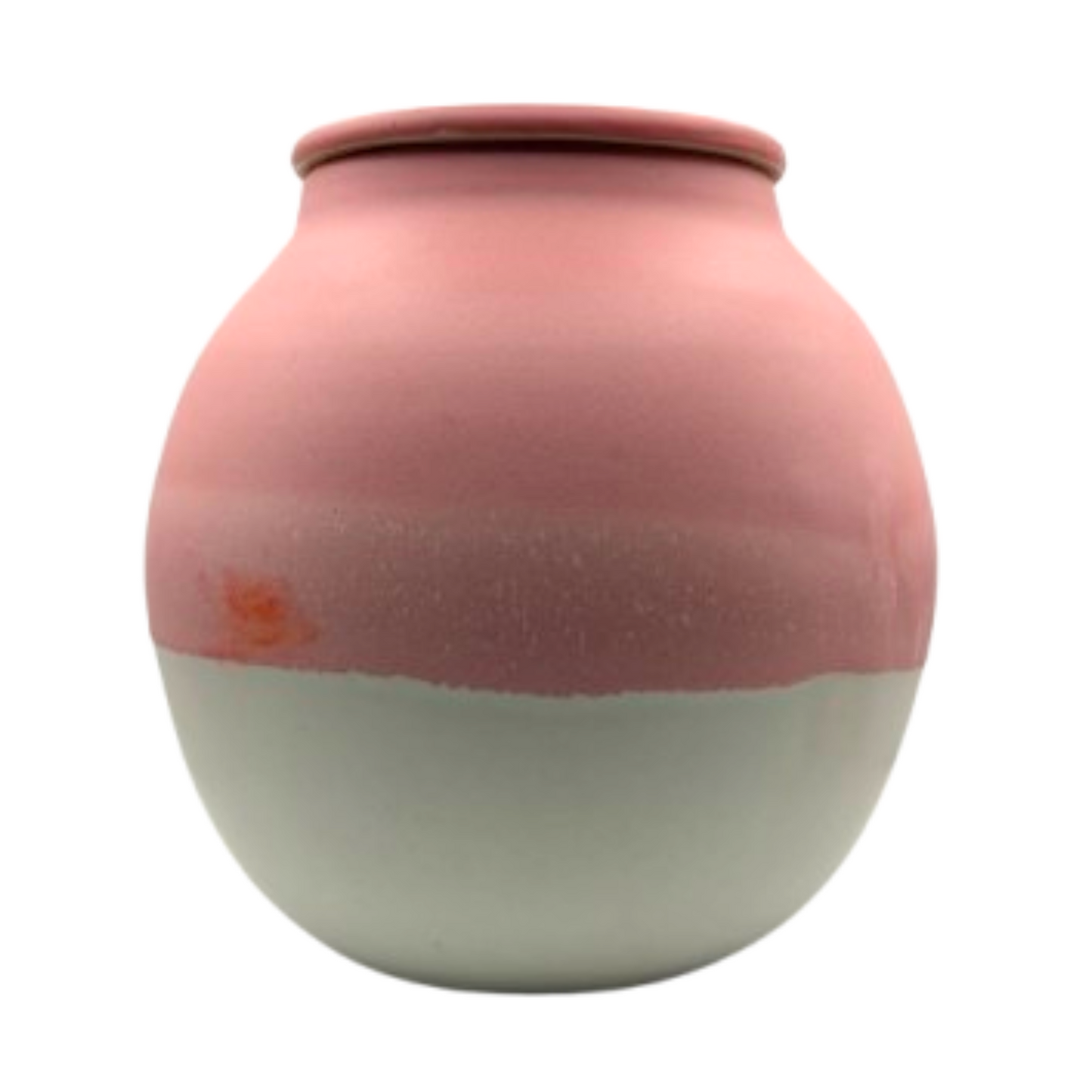 Adult Cremation Urn - White with Pink