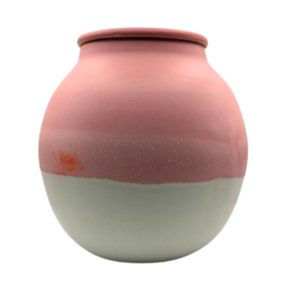 Adult Cremation Urn - White with Pink