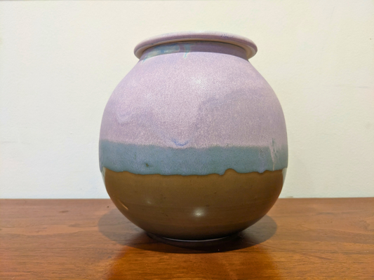 Adult Cremation Urn - Purple with Blue & Brown