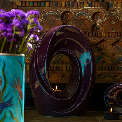 Handmade Cremation Urn for Ashes "The Passage" - Large Urn | Violet
