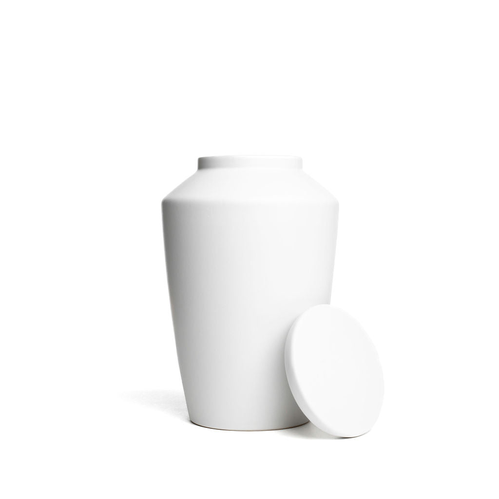 Adult Cremation Urn - White