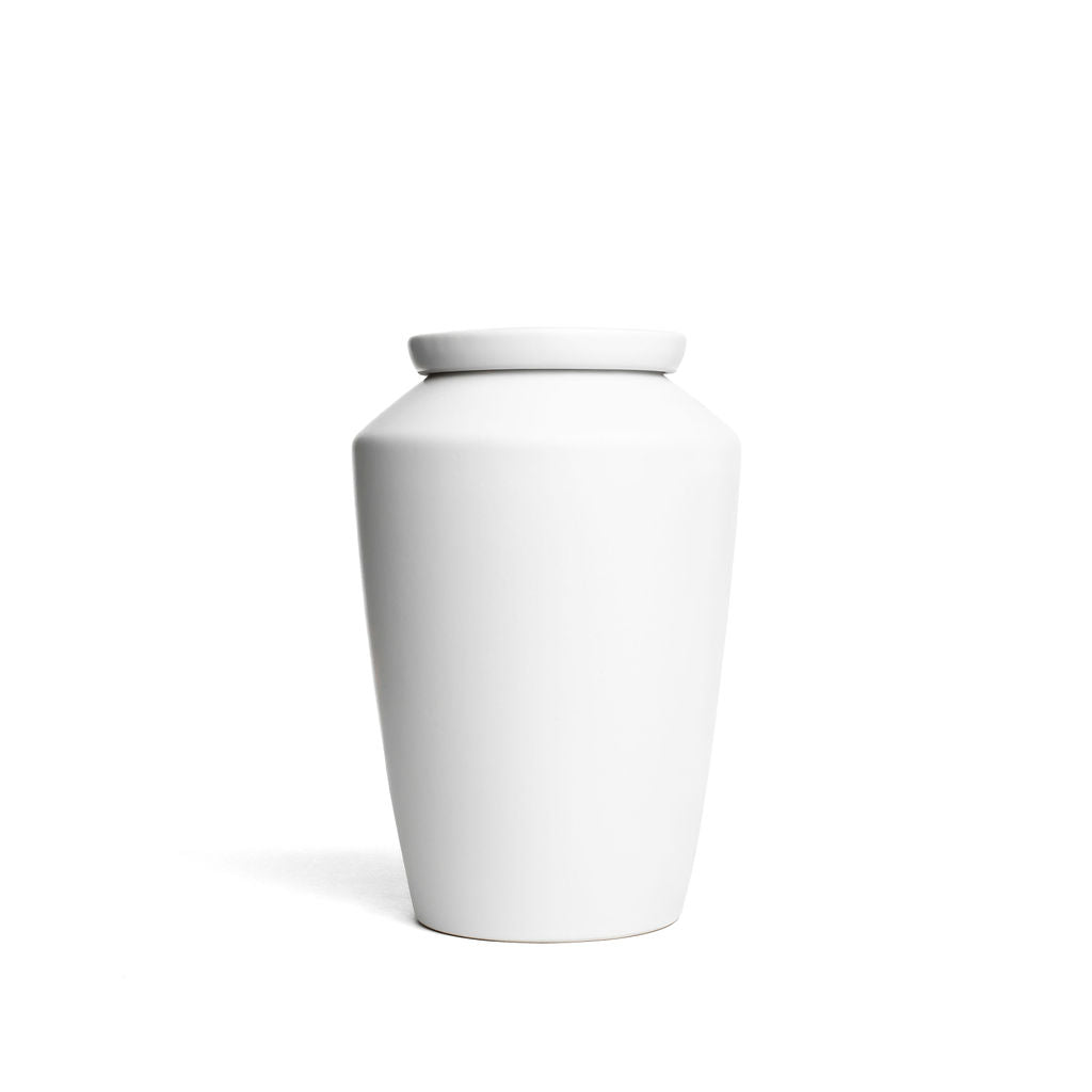 Adult Cremation Urn - White