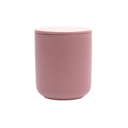 Blush Pink ceramic keepsake urn for ashes with minimalist modern design