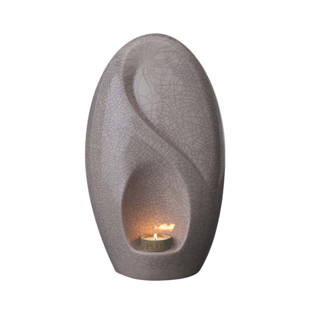 Eternity Handmade Cremation Urn for Ashes - Large | Craquelure | Ceramic Urn