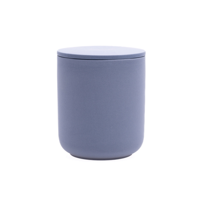 Dusty Blue ceramic keepsake urn for ashes with minimalist modern design