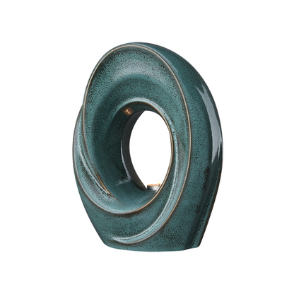 Handmade Cremation Urn for Ashes "The Passage" - Large Urn | Green Melange | Ceramic