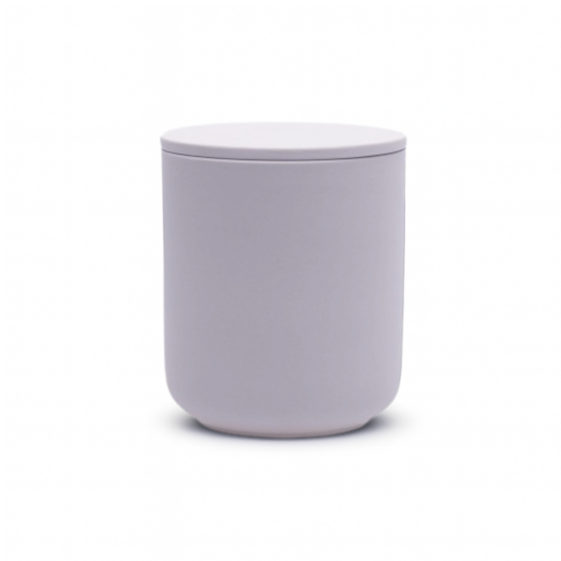 Gray ceramic keepsake urn for ashes with minimalist modern design