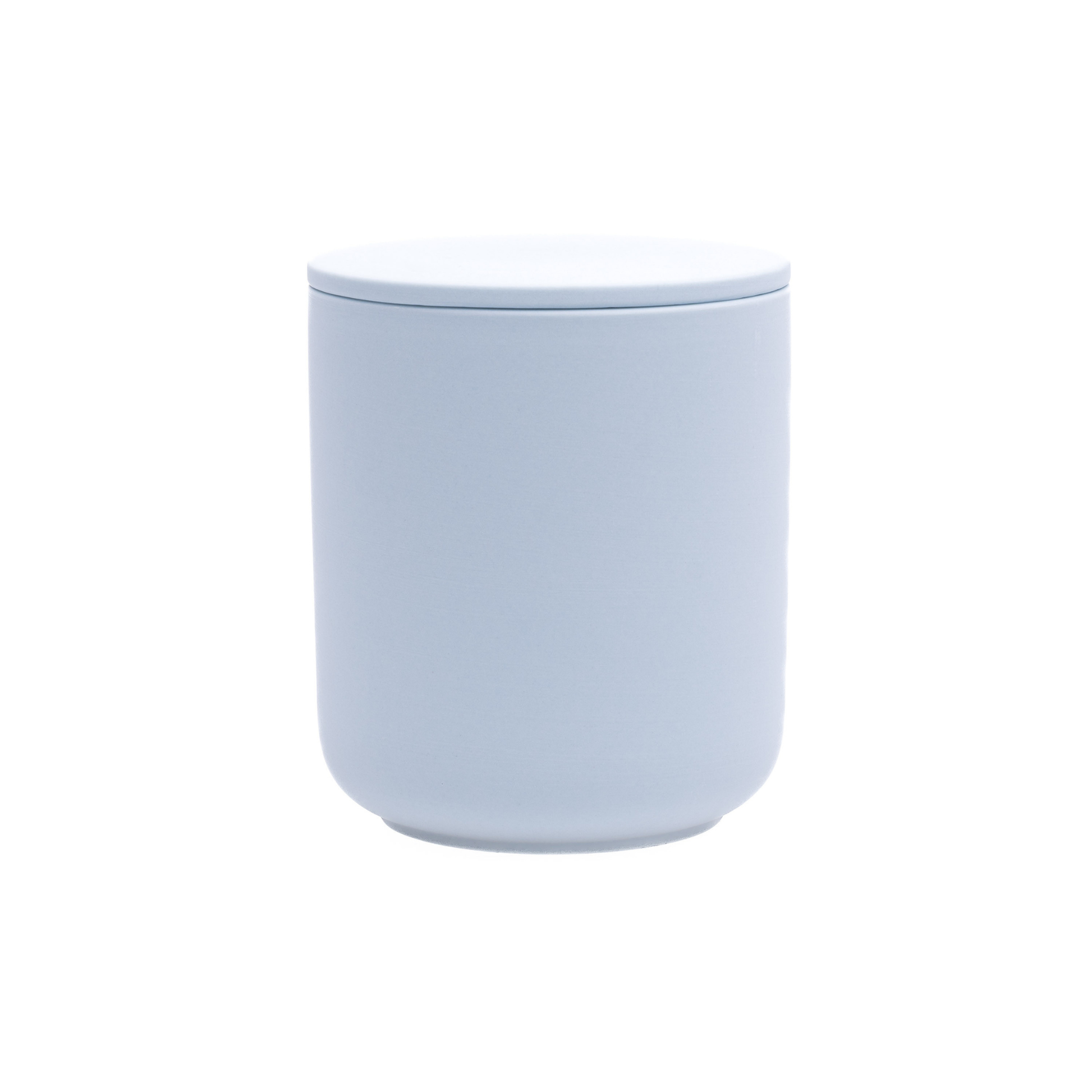 Light Blue ceramic keepsake urn for ashes with minimalist modern design