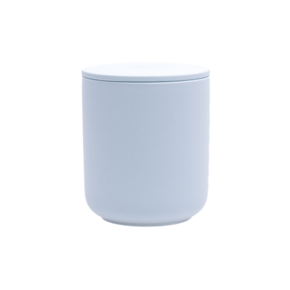 Light Blue ceramic keepsake urn for ashes with minimalist modern design
