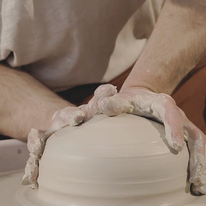 Handmade Cremation Urn for Ashes - Large Urn | White