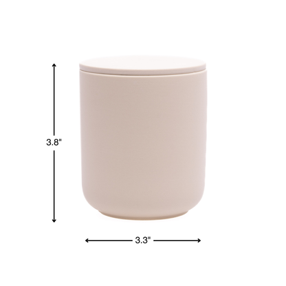 Soft Pink ceramic keepsake urn dimensions measuring 3.8 inches tall and 3.3 inches wide