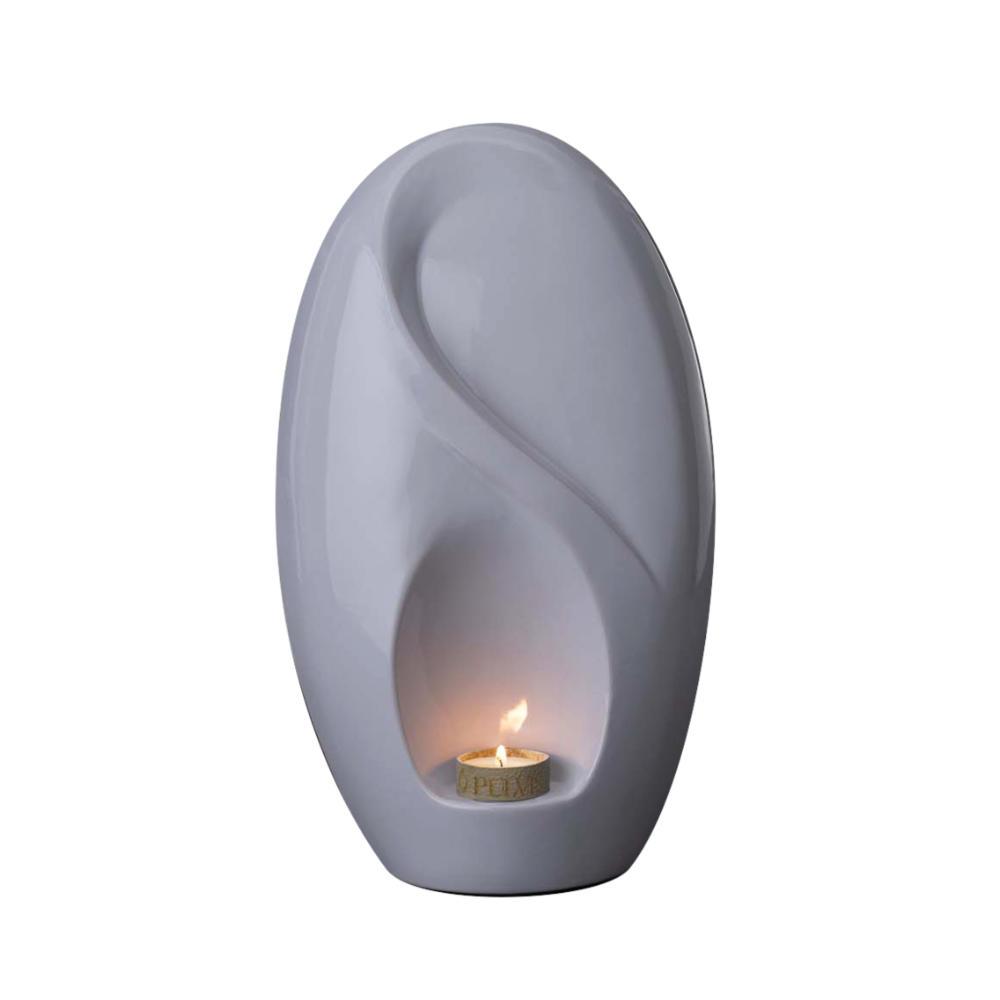 Eternity Handmade Cremation Urn for Ashes - Large | White | Ceramic Urn