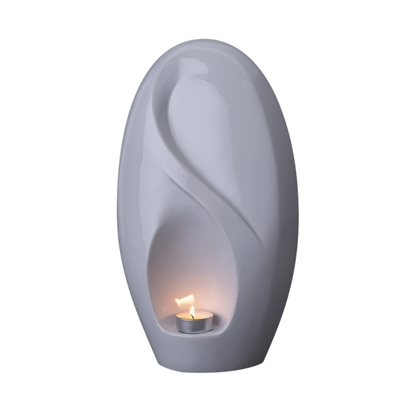 Eternity Handmade Cremation Urn for Ashes - Large | White | Ceramic Urn