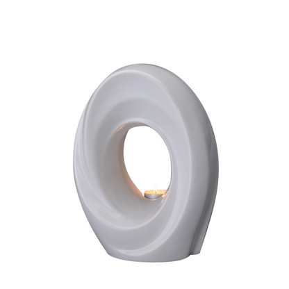 Handmade Cremation Urn for Ashes "The Passage" - Large Urn | White | Ceramic
